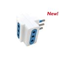 Adattatore a 3 Prese 10A - Spina 10A+T - Bianco - C.Box app.