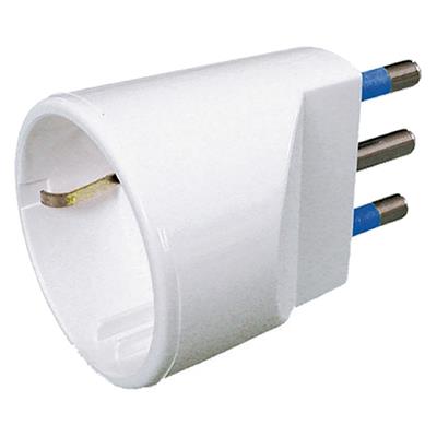Adattatore Presa Schuko - Spina 10A+T - Bianco - C.Box app.