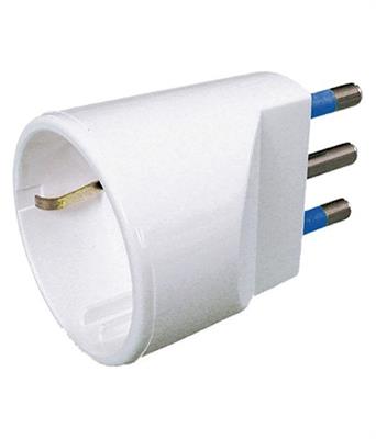 Adattatore Presa Schuko - Spina 16A+T - Bianco - C.Box app.
