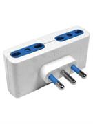 Adattatore a 4 Biprese 10/16A - Spina 16A+T - Bianco - C.Box app.