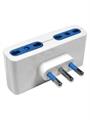 Adattatore a 4 Biprese 10/16A - Spina 16A+T - Bianco - C.Box app.