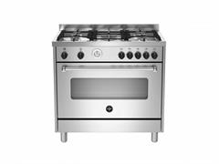 CUCINA LA GERMANIA AMN965EXT 90X60 INOX MULTIF. GRIGLIE IN GHISA