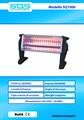 STUFA AL QUARZO SDS SQ 1000 2 tubi 800 watt